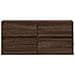 Mobile TV a Parete con Luci LED Rovere Marrone 100x31x45 cm - Foto miniatura 3