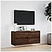 Mobile TV a Parete con Luci LED Rovere Marrone 100x31x45 cm - Foto miniatura 4
