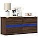 Mobile TV a Parete con Luci LED Rovere Marrone 100x31x45 cm - Foto miniatura 6