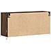 Mobile TV a Parete con Luci LED Rovere Marrone 100x31x45 cm - Foto miniatura 8