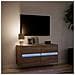 Mobile TV a Parete con Luci LED Rovere Marrone 100x31x45 cm - Foto miniatura 9