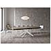Tavolo allungabile 80x160/244 cm Karida tortora gambe bianche - Foto miniatura 3