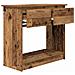 Tavolo Consolle con Cassetti Legno Antico 85,5x38,5x74,5 cm - Foto miniatura 6