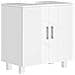 Mobile Sotto Lavabo Bagno a 2 Ante con Ripiano Centrale, in MDF, 60x35x60 cm, Bianco - Foto miniatura 1