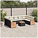Set Divani Da Giardino 10pz Con Cuscini In Polyrattan Nero - Foto miniatura 1