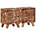 Comodini 2pz 40x32x46 Cm In Legno Massello Di Recupero - Foto miniatura 1