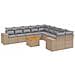 Set Divani Da Giardino 11 Pz Con Cuscini Beige In Polyrattan - Foto miniatura 2