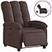 Poltrona Elettrica Reclinabile Marrone Scuro In Tessuto - Foto miniatura 1