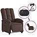 Poltrona Elettrica Reclinabile Marrone Scuro In Tessuto - Foto miniatura 5