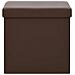Lusso Casadino -  Sgabello Con Contenitore Pieghevole Marrone In Pvc - Foto miniatura 2