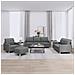 Set di Divani 4 pz con Cuscini Grigio Scuro in Tessuto - Foto miniatura 2