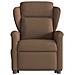 Poltrona Alzapersona Massaggiante Reclinabile Marrone Tessuto - Foto miniatura 5