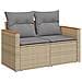 Set Divano da Giardino 6 pz con Cuscini Beige Misto Polyrattan - Foto miniatura 3