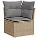 Set Divano da Giardino 6 pz con Cuscini Beige Misto Polyrattan - Foto miniatura 4