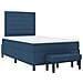 Letto a Molle con Materasso & Panchina Blu 120x190 cm Tessuto - Foto miniatura 8