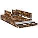 Struttura letto con contenitore con cassetto Rovere fumé 120 cm - Foto miniatura 1