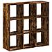 Libreria Rovere Fumo 102x32x102 cm in Legno Multistrato - Foto miniatura 1