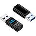 Adattatore Da Usb-a Maschio A Type-c Femmina Con Display Digitale - Nero (confezione Da 2) - Foto miniatura 1