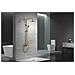 Imex Colonna Doccia Monocomando Oro Spazzolato In Ottone E Acciaio Inox S304 Con Soffione Extra Piatto Ø20 Cm Anticalcare Asta Doccia Estensibile Cartuccia Ceramica Ø35 Mm Tubo Flessibile Pvc 15 - Foto miniatura 1