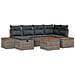 Set Divano da Giardino 7 pcs Grigio 55 x 62 x 69 cm Poly Rattan - Foto miniatura 1