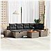 Set Divano da Giardino 7 pcs Grigio 55 x 62 x 69 cm Poly Rattan - Foto miniatura 2