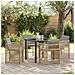 Set da Pranzo per Giardino 5 pcs Beige polyrattan - Foto miniatura 2