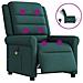 Poltrona Massaggiante Reclinabile Elettrica Verde Scuro Tessuto - Foto miniatura 1