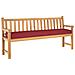 Cuscino per panchina Rosso vino 180x40x8 cm Tessuto Oxford - Foto miniatura 3