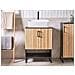 Mobile Lavabo Miscanti Legno Di Bambù 60 Cm Marrone Chiaro - Foto miniatura 1