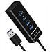 Hub Usb 3.0 A 4 Porte Con Indicatore Led E Cavo Da 1,5 M - Nero - Foto miniatura 3