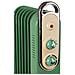 Linea Vintage 8250 Radiatore a olio Vintage, 7 elementi riscaldanti, 1500W, 3 livelli di potenza, Maniglia e ruote per facile trasporto, Verde - Foto miniatura 3
