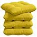 Cuscini per Seduta 4 pcs Giallo Chiaro 40 x 40 x 12 cm Tessuto - Foto miniatura 1