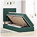 Letto con contenitore e materasso Verde Scuro 90 x 190 cm - Foto miniatura 4