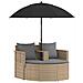 Divano da giardino 8 pcs Beige e Grigio Chiaro polyrattan - Foto miniatura 1