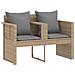 Divano da giardino 8 pcs Beige e Grigio Chiaro polyrattan - Foto miniatura 4