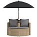 Divano da giardino 8 pcs Beige e Grigio Chiaro polyrattan - Foto miniatura 6