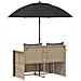 Divano da giardino 8 pcs Beige e Grigio Chiaro polyrattan - Foto miniatura 7