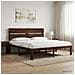 Letto matrimoniale con testiera ROSTOCK Marrone Scuro - Foto miniatura 5