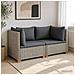 2 pz Set Lounge in Rattan con Cuscini GENDT Rattan naturale - Foto miniatura 3