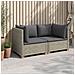 2 pz Set Lounge in Rattan con Cuscini GENDT Rattan naturale - Foto miniatura 7