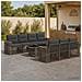 Set Divano da Giardino 8 pz Grigio e Grigio Scuro polyrattan - Foto miniatura 4