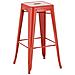 Set 2 Sgabelli Bar Joshua in Metallo I Coppia Sgabelli Industriali Scandinavian Senza Schienale Impilabili I 2 Sgabelli da Bancone H 77 cm Rosso - Foto miniatura 4
