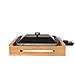 Grill Elettrico con Coperchio Potenza 1200 Watt Termostato Piastra 30 x 20 cm Base in Bambù - Foto miniatura 1