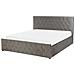 Letto Singolo Velluto Grigio 140 X 200 Cm Amiens - Foto miniatura 7