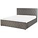 Letto Singolo Velluto Grigio 140 X 200 Cm Amiens - Foto miniatura 11