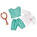 Abbigliamento Per Bambole Set Medico Con Stetoscopio 4 Pezzi 28-35 Cm - Foto miniatura 2