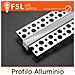 Barra Alluminio 6063 - Raso Cartongesso - 2m Silver - Foto miniatura 1