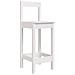 Sedie Da Bar 2 Pz Bianche 40x41,5x112 Cm Legno Massello Di Pino - Foto miniatura 3