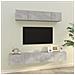 Set Di Mobili Porta Tv 4 Pz Grigio Cemento In Legno Multistrato - Foto miniatura 1