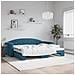 Divano Letto Con Letto Estraibile Blu 90x200 Cm In Velluto - Foto miniatura 1